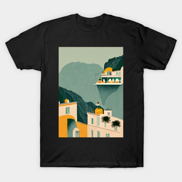 Positano Italia T-Shirt by deificusArt